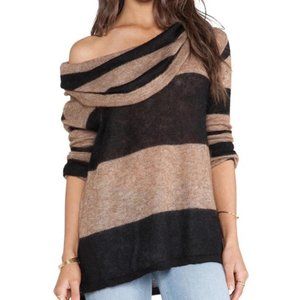 Free People Lulu Rugby Striped Alpaca Sweater L